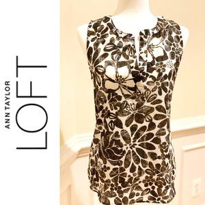Anne Taylor Loft Outlet Sleeveless Blouse, Size Small